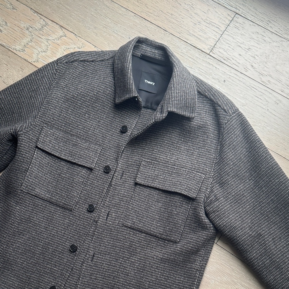 Theory Men's Charcoal Shirt Jacket